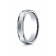 14k White Gold 4mm Comfort-Fit Satin-Finished High Polished Round Edge Carved Design Band