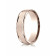 14k Rose Gold 6mm Comfort-Fit Satin Finish High Polished Round Edge Carved Design Band