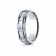 10k White Gold 6mm Comfort-Fit Satin-Finished 8 High Polished Center Cuts and Round Edge Carved Design Band