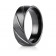 7.5mm Black Titanium Candy Cane Pattern Ring