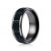 8mm Black Titanium Carbon Fiber Ring