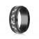 9mm Black Titanium Ring With Carbon Fiber