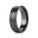 7.5mm Black Titanium Ring With High Polish Center