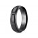 7mm Black Titanium Ring with Satin Finish Sections