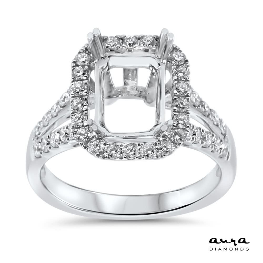 Aura emerald-cut diamond ring