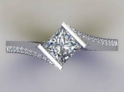 Princess Diamond Engagement Ring